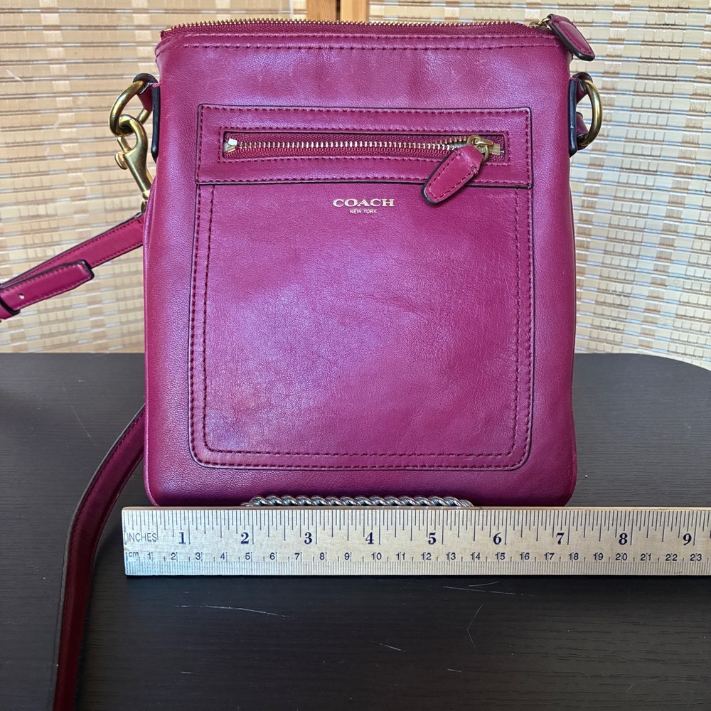 Coach Red Legacy Collection Crossbody Bag - Picture 6 of 9